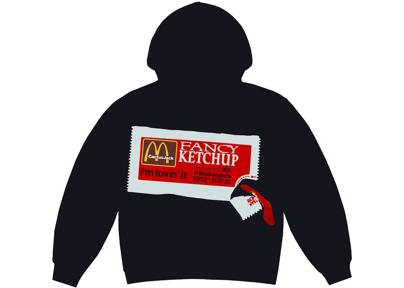 Travis Scott x CPFM 4 CJ Ketchup Hoodie Black -1