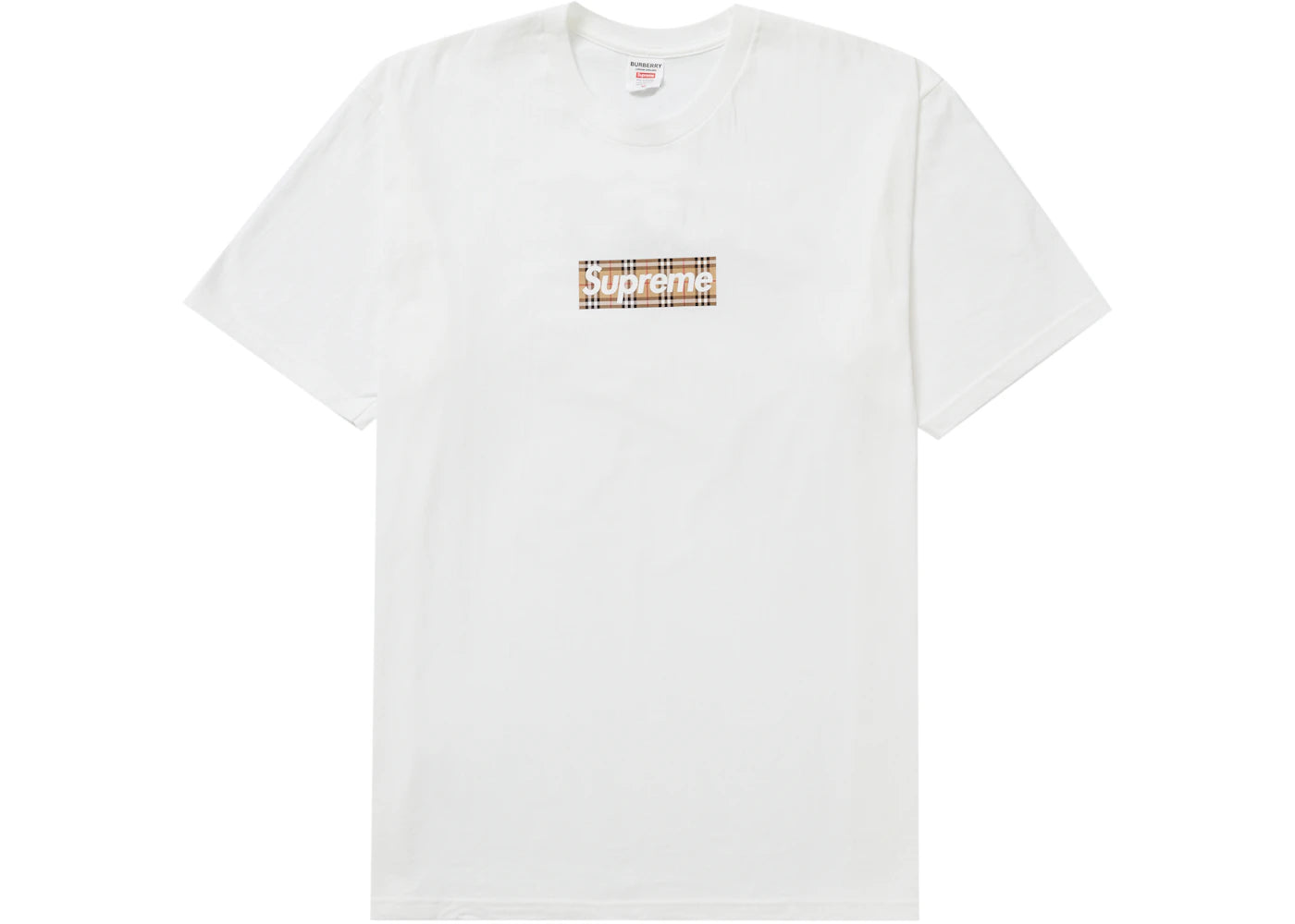 Supreme Burberry Box Logo Tee White -1