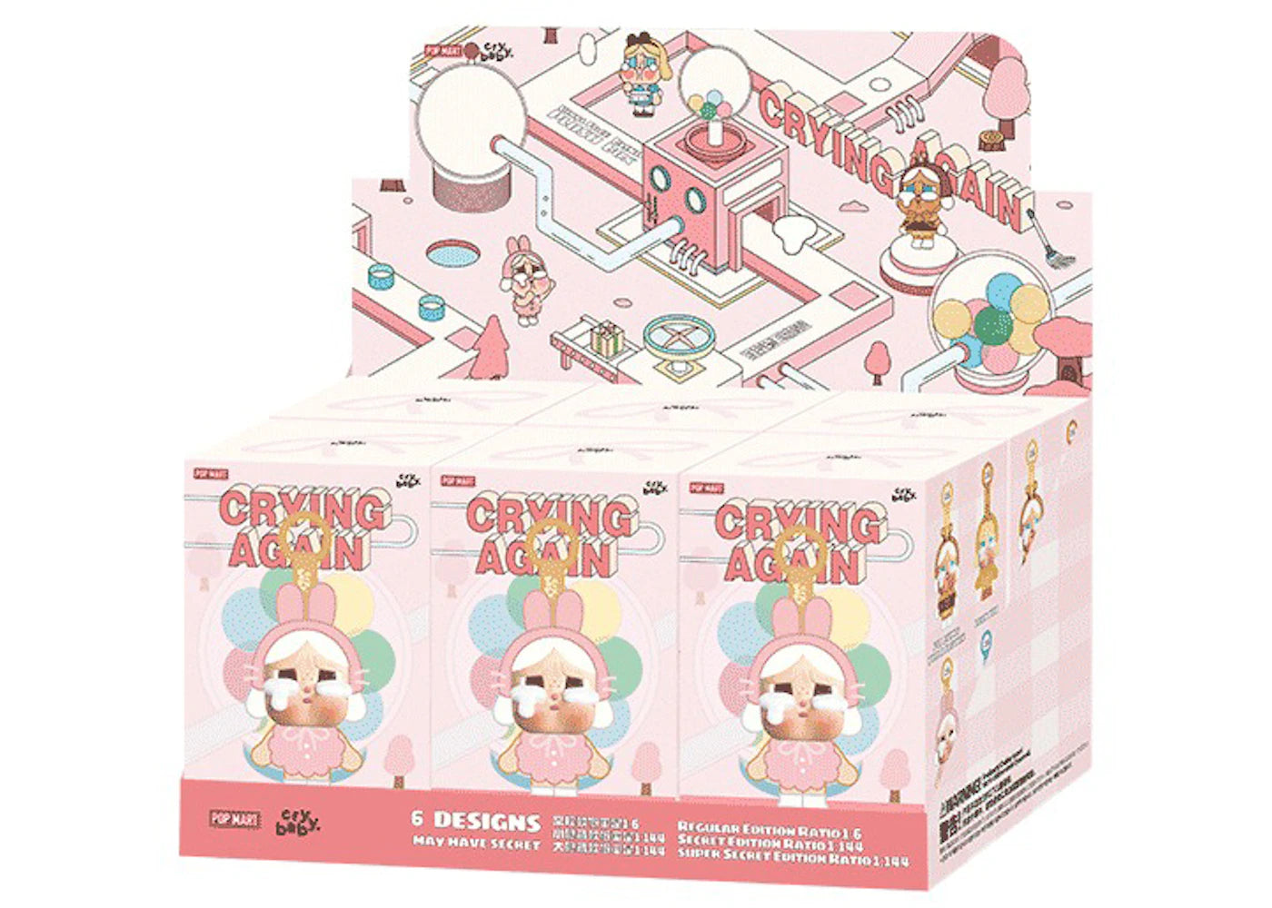 POP MART CRYING AGAIN 6ピースセット Pop Mart CryBaby Crying Again Series Vinyl Face Plush Sealed