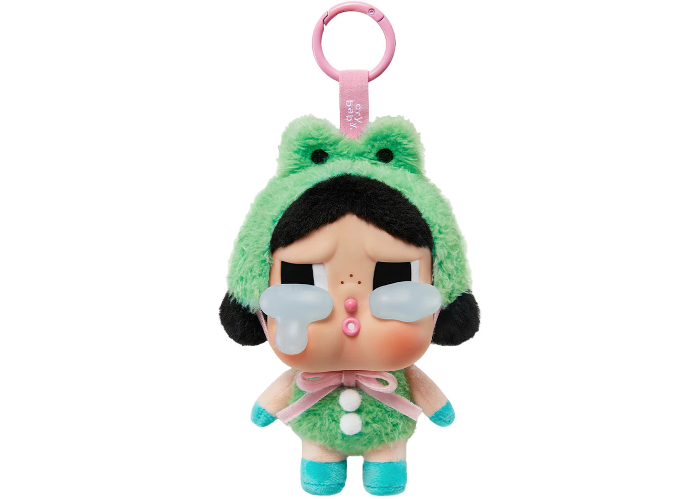 Pop Mart CryBaby Crying Again Series What A Frog Vinyl Face Plush
