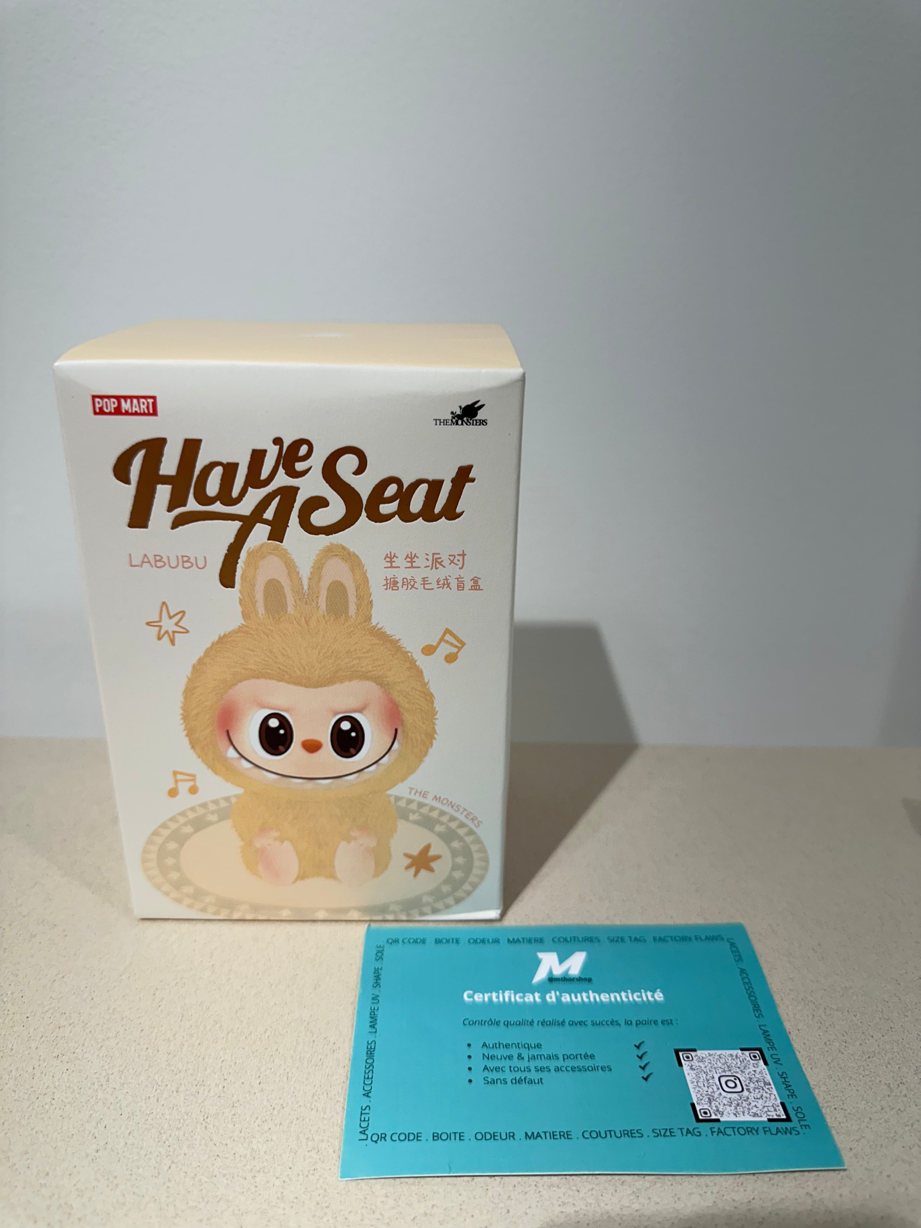 Pop Mart Labubu The Monsters Have a Seat Vinyl Plush Blind Box Authentic