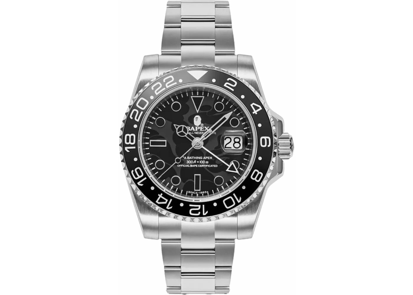 BAPE Type 2 BAPEX Color Camo Watch Black -1