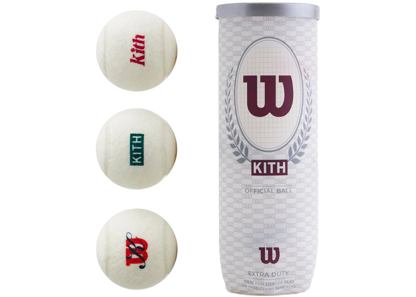 Kith x Wilson Regular Duty Tennis Ball Set White -1