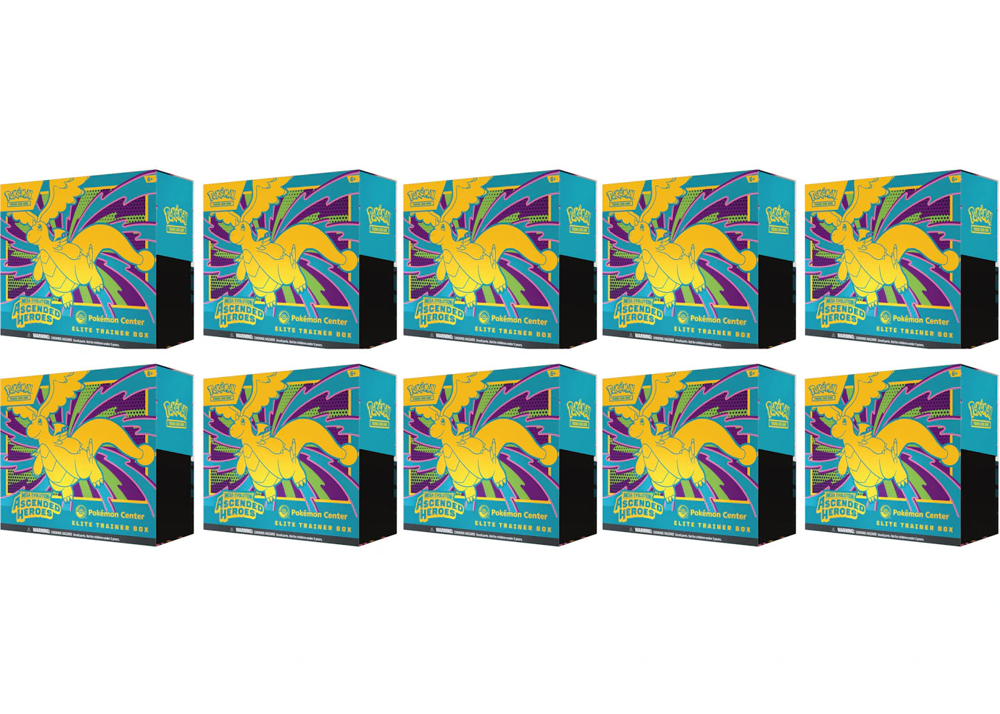 2026 Pokémon Mega Evolution Ascended Heroes Pokemon Center Elite Trainer Box 10x Lot -1