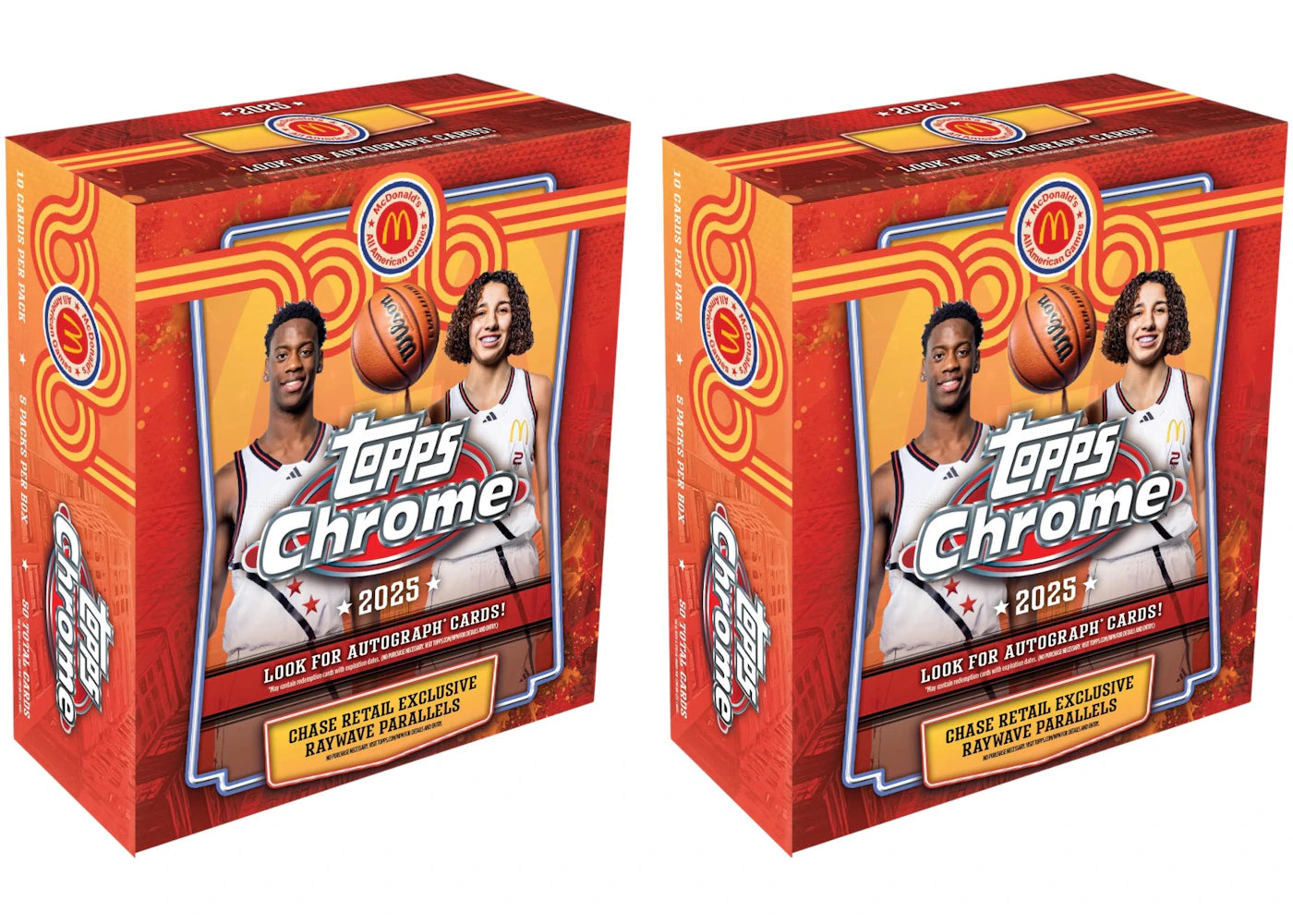 2025 Topps Chrome McDonald's All-American Basketball Mega Box 2x Lot -1