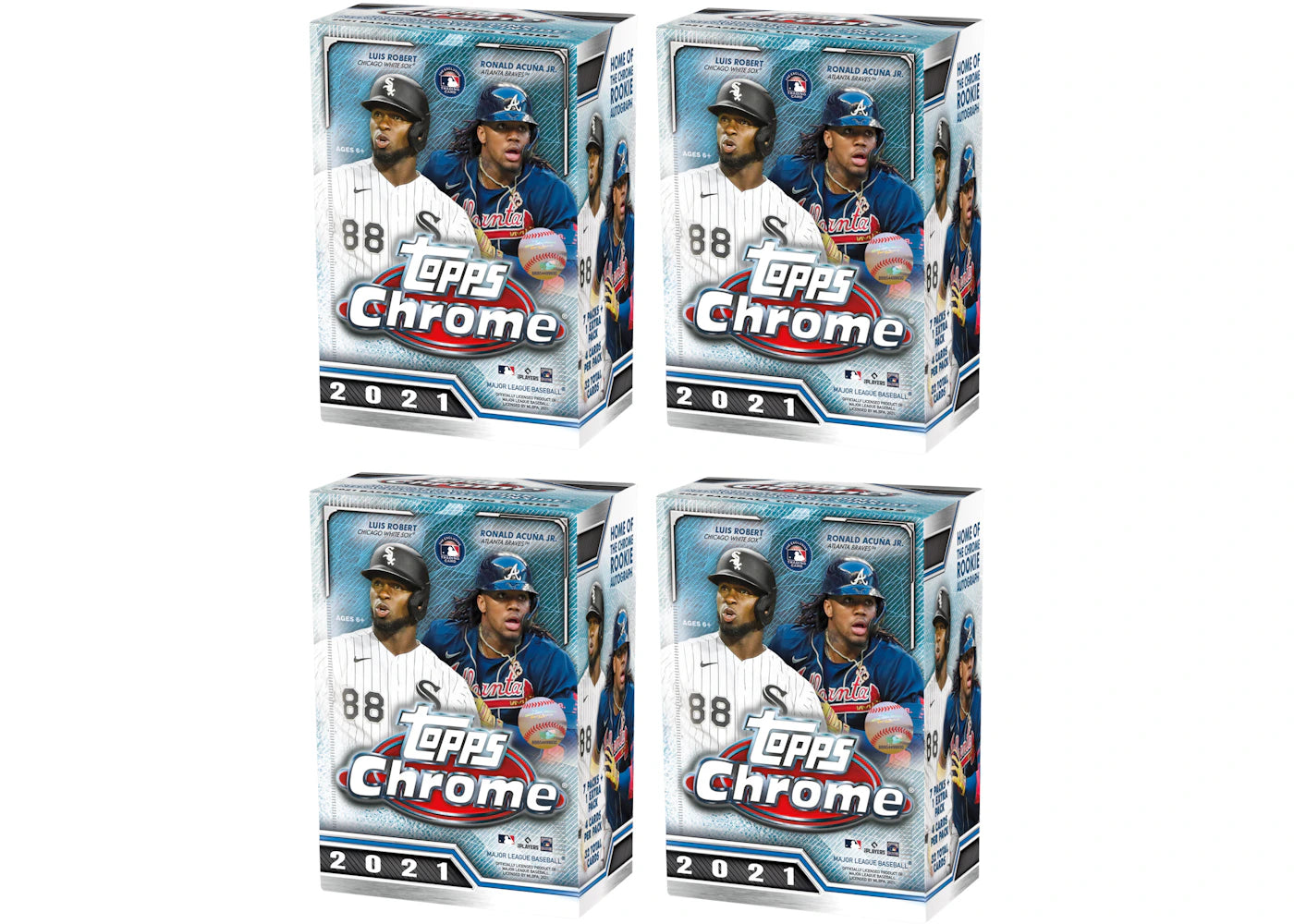 2021 Topps Chrome Baseball Blaster Box 4x Lot -1