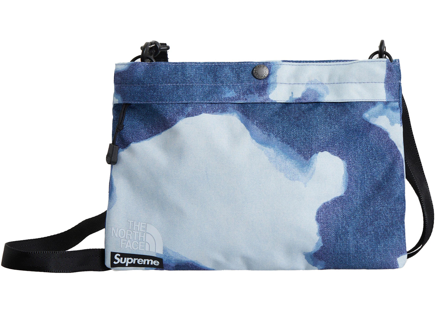 Supreme The North Face Bleached Denim Print Shoulder Bag Indigo -1