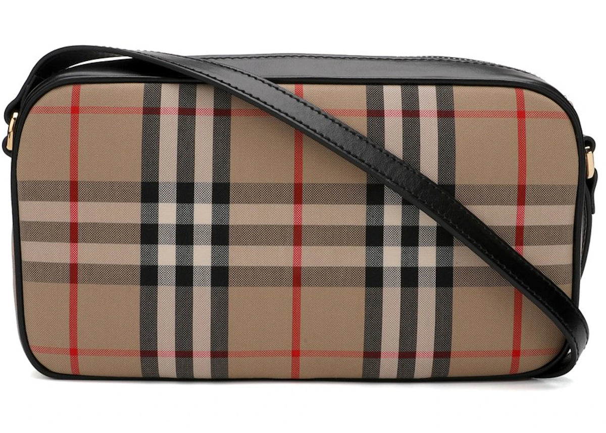 Burberry Vintage Check Cotton Camera Bag Brown -1