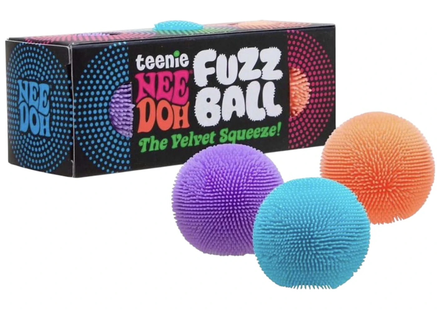 NeeDoh Tennie Fuzz Ball 3-Pack Squishy Fidget Toy -1