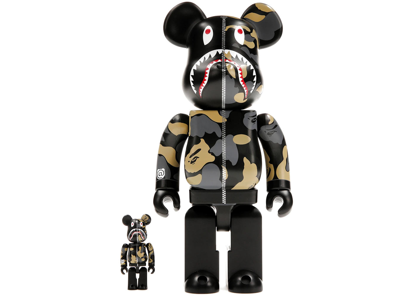 Bearbrick x BAPE Madison Avenue Exclusive Shark Camo 100% & 400% Set -1