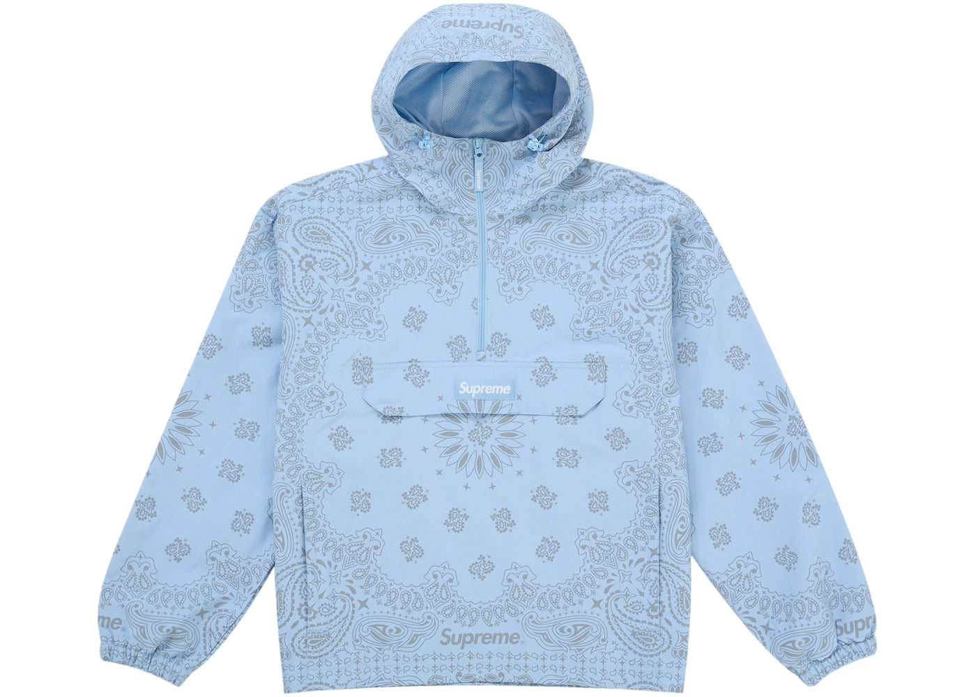 Supreme Reflective Bandana Anorak Light Blue -1