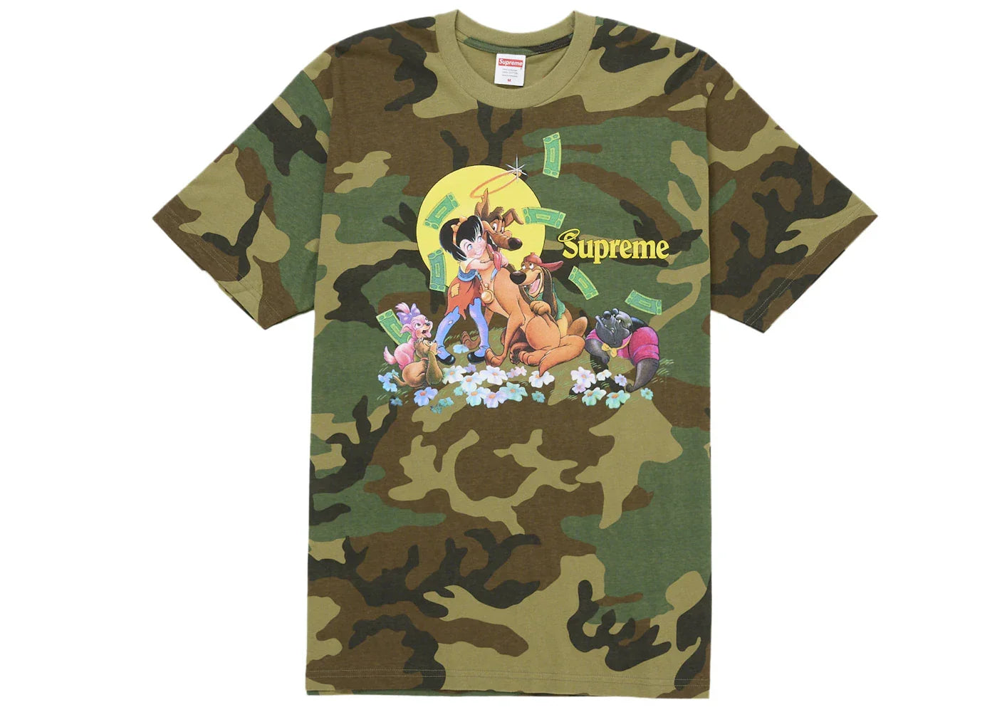 Supreme All Dogs Go To Heaven Tee Woodland Camo -1
