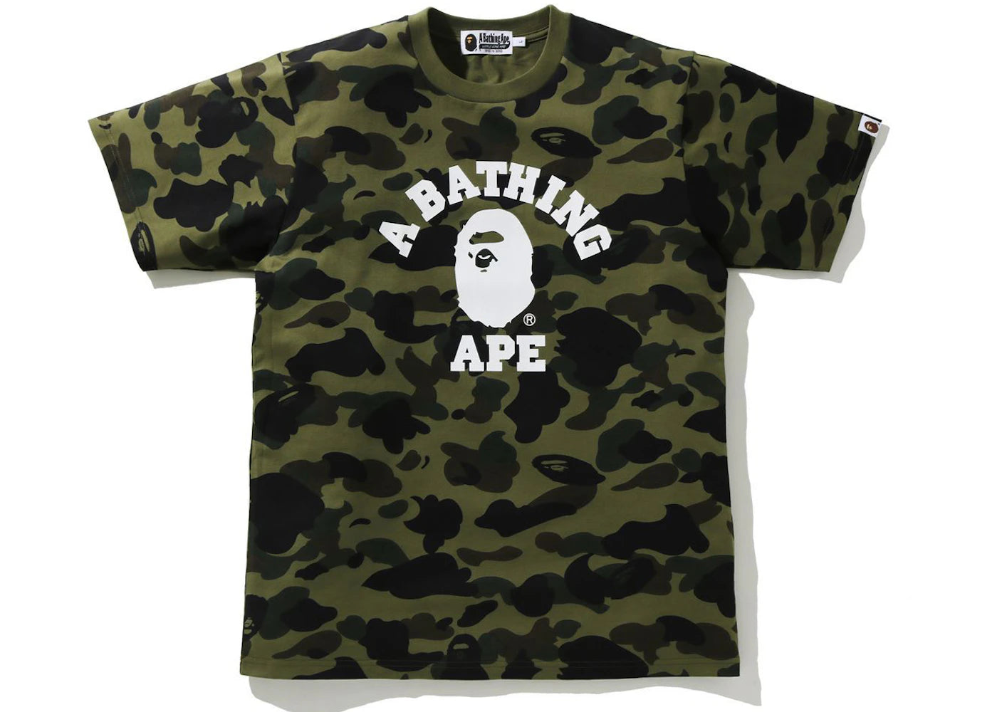 BAPE 1st Camo College Tee (SS21) Green -1