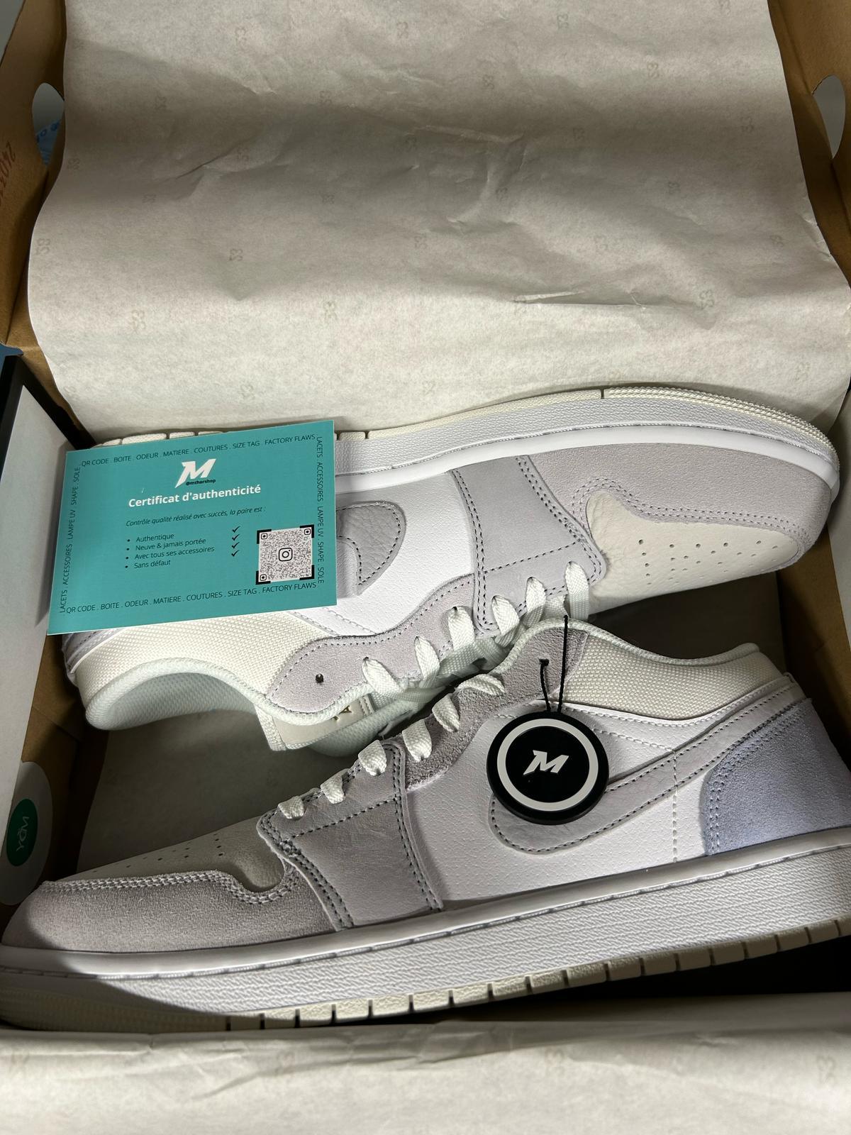 Real Air Jordan 1 Low Sky Grey Paris