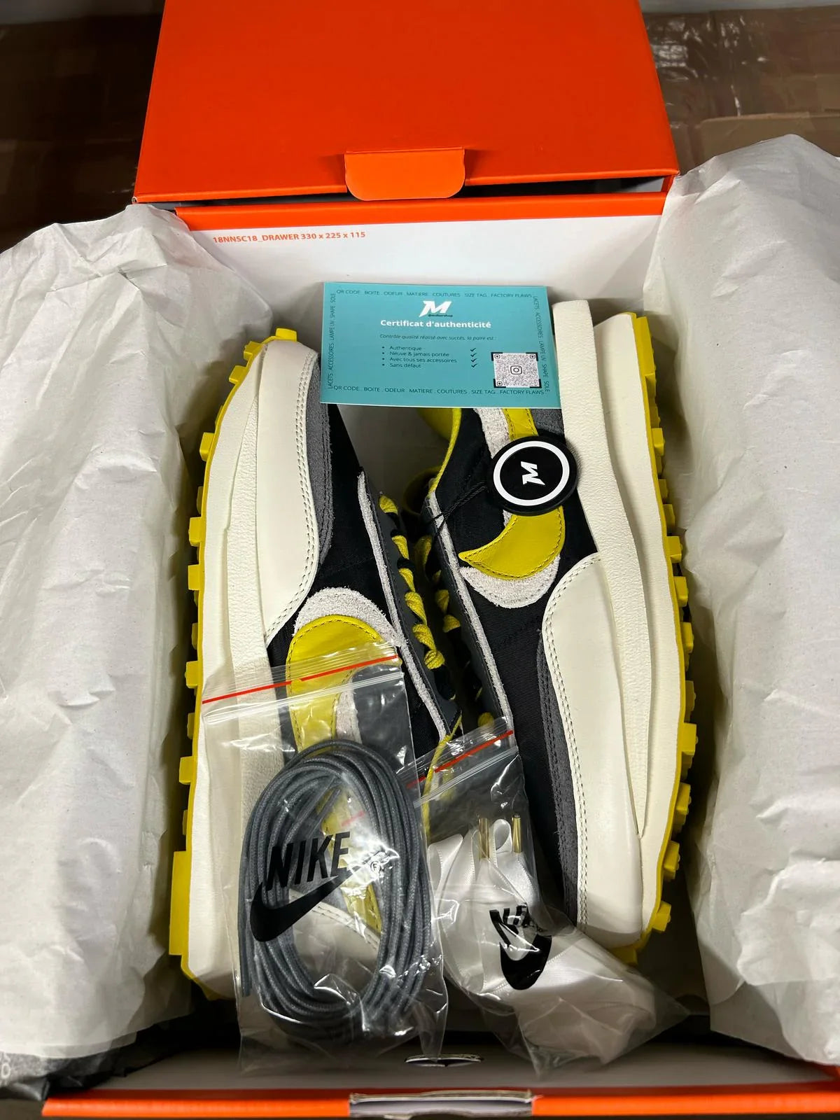 Real LD Waffle Sacai Undercover Black Bright Citron