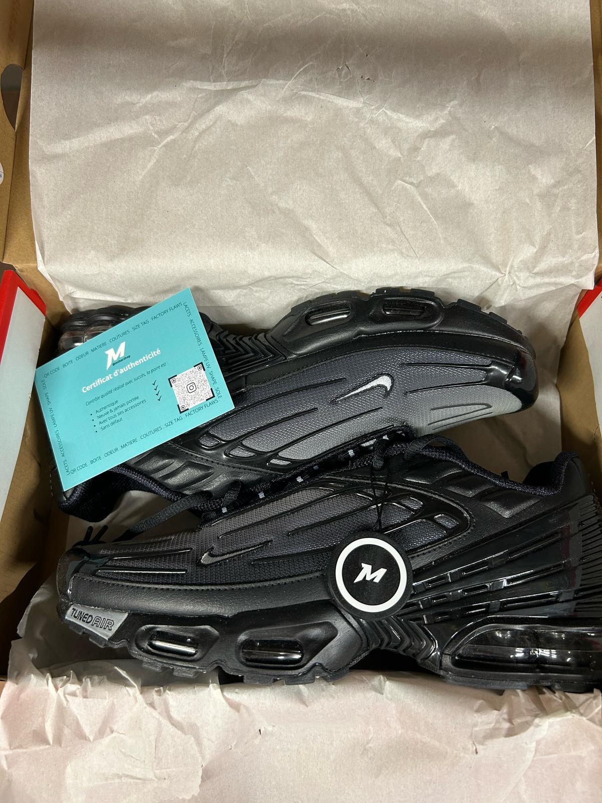 Real Nike Air Max Plus 3 Black Wolf Grey