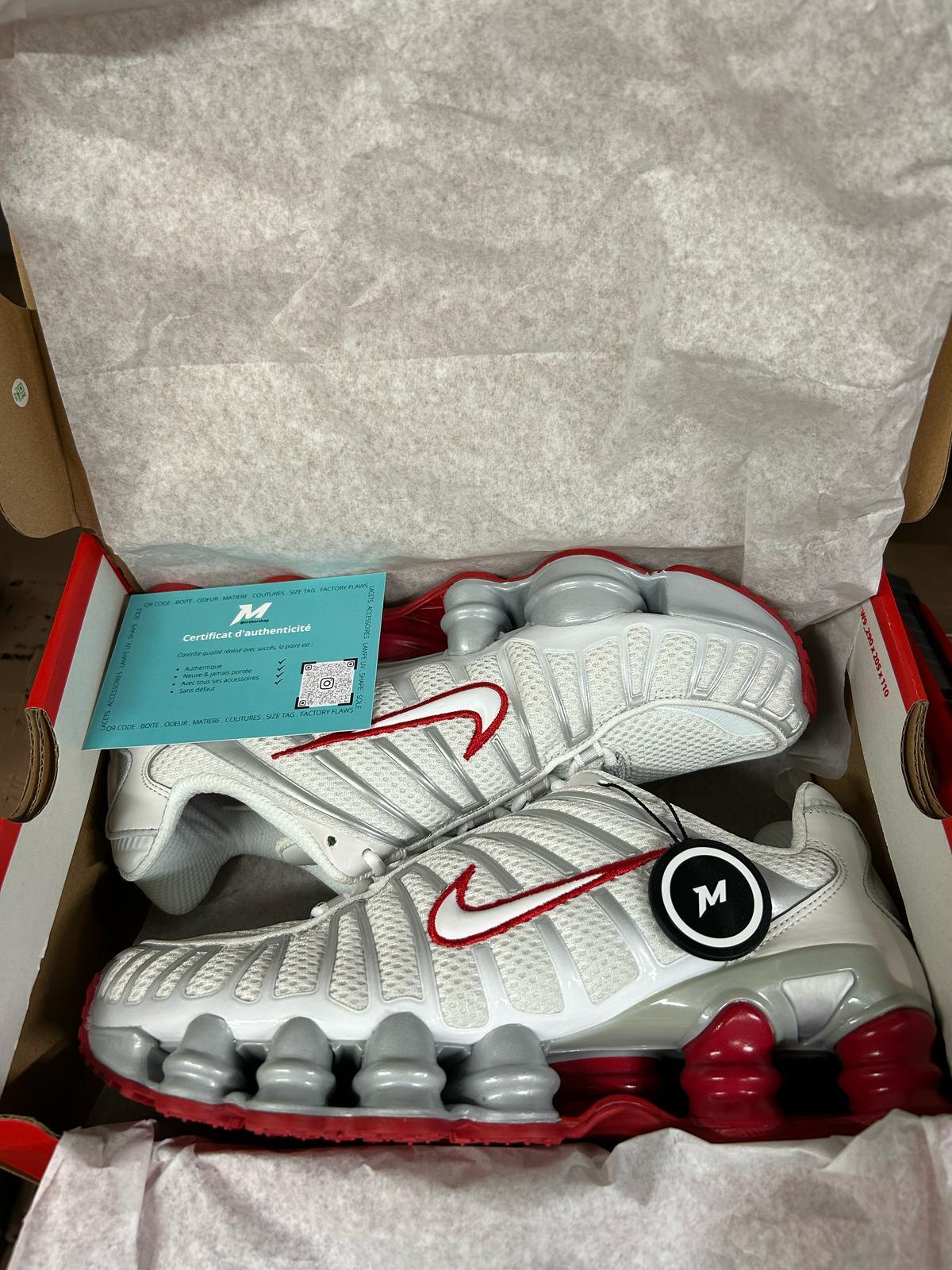 Real Nike Shox TL Platinum Tint Gym Red