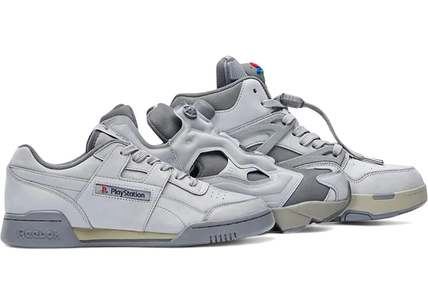 Reebok Workout Plus, Reebok Pump Omni Zone II & Reebok Instapump Fury 94 PlayStation 30th Anniversary Stacking Box