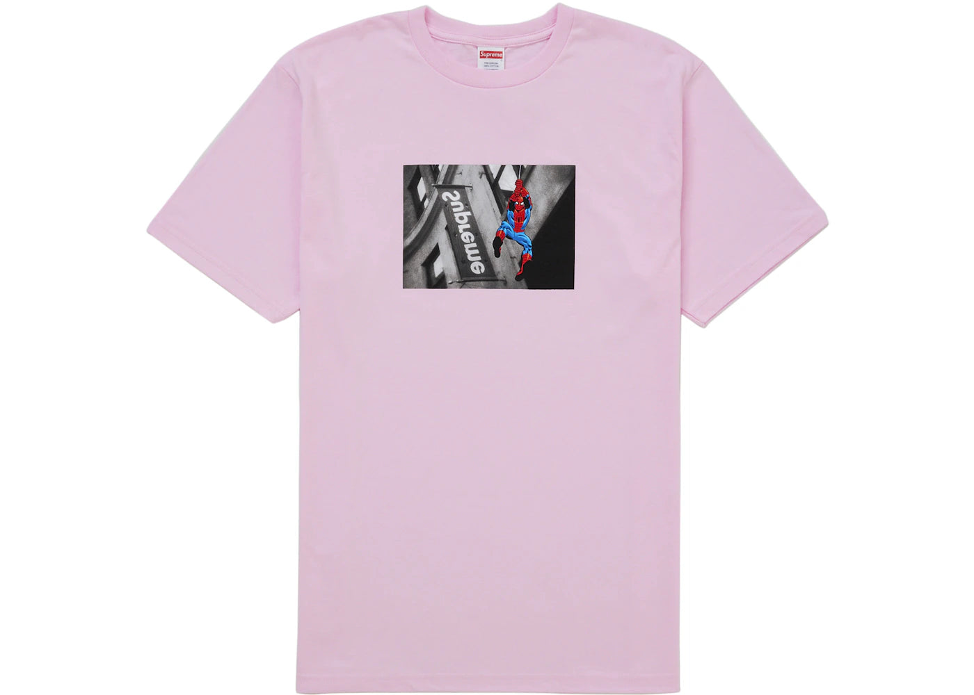 Supreme Spider-Man Tee Light Pink -1