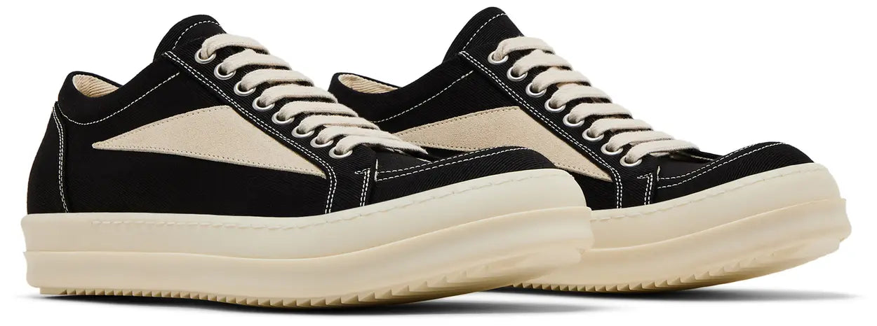 Rick Owens DRKSHDW Vintage Low Black Milk Sole Pair