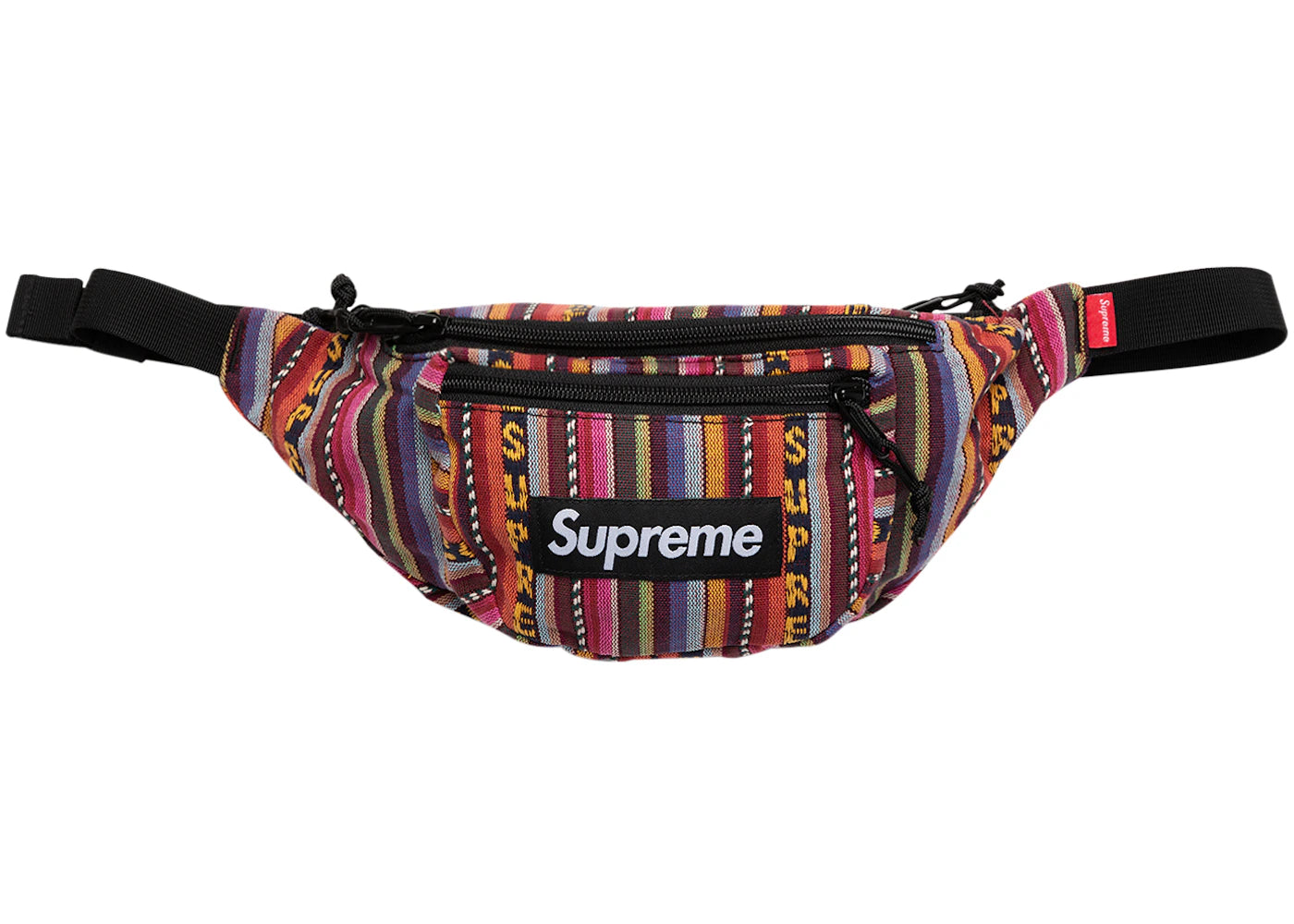 Supreme Woven Stripe Waist Bag Multicolor -1