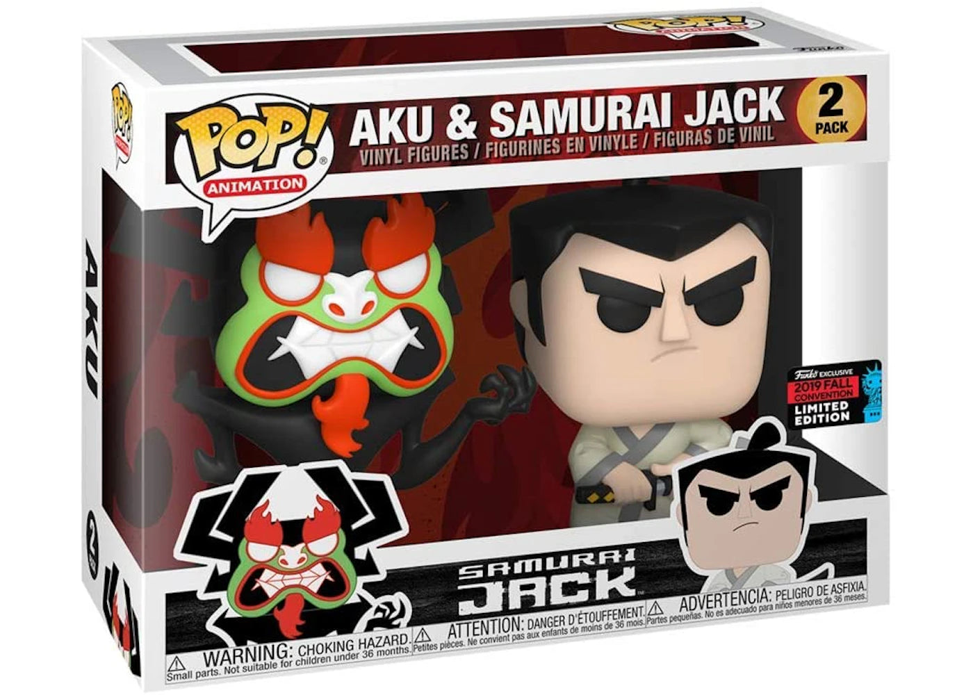 Funko Pop! Animation Samurai Jack Aku & Samurai Jack Fall Convention Exclusive 2-Pack -1