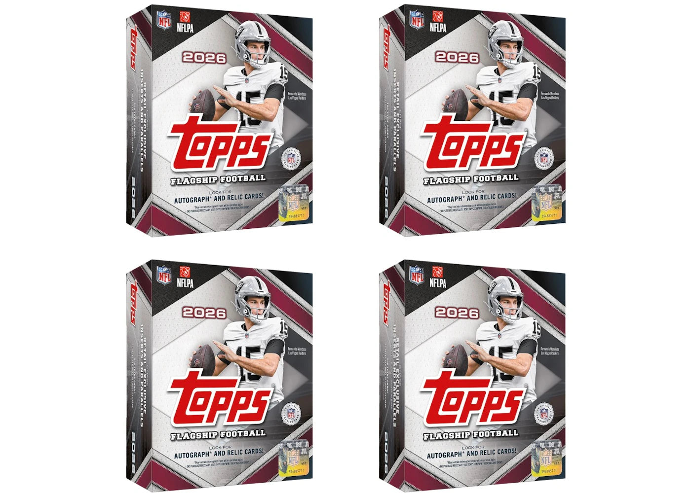 2027 Topps Flagship Football Mega Box 4x Lot -1