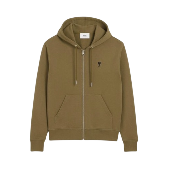 Hoodie Zippe Ami De Coeur Noir Bronze en Coton -1
