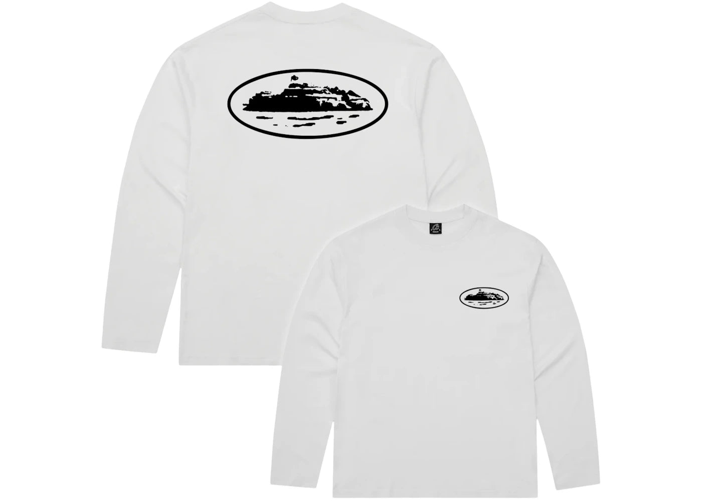 Corteiz OG Island L/S Tee White -1