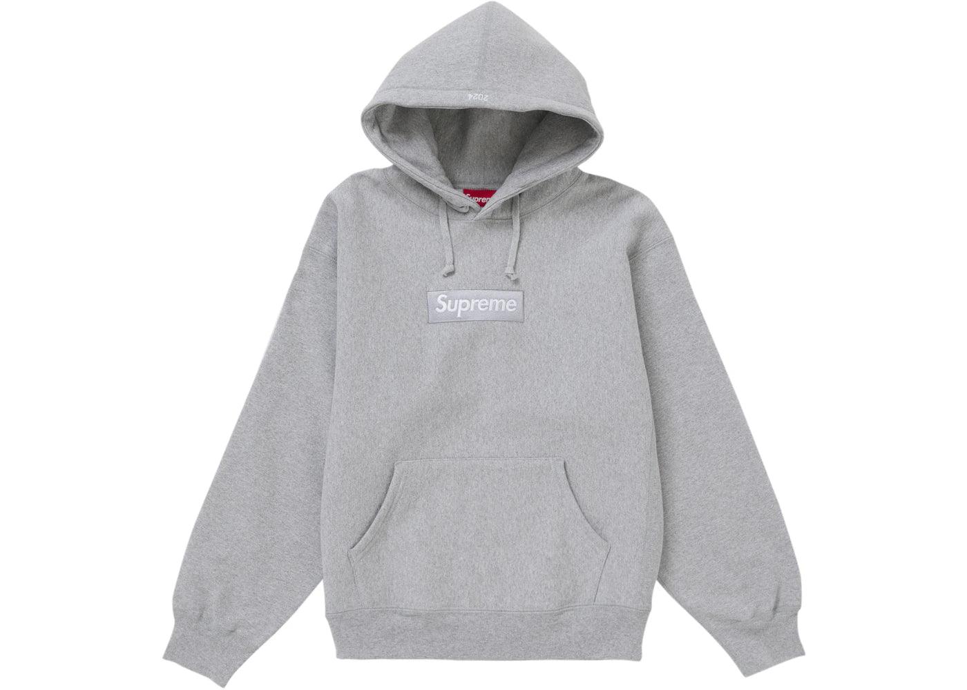 Supreme Box Logo Hooded Sweatshirt (FW24) Heather Grey -1