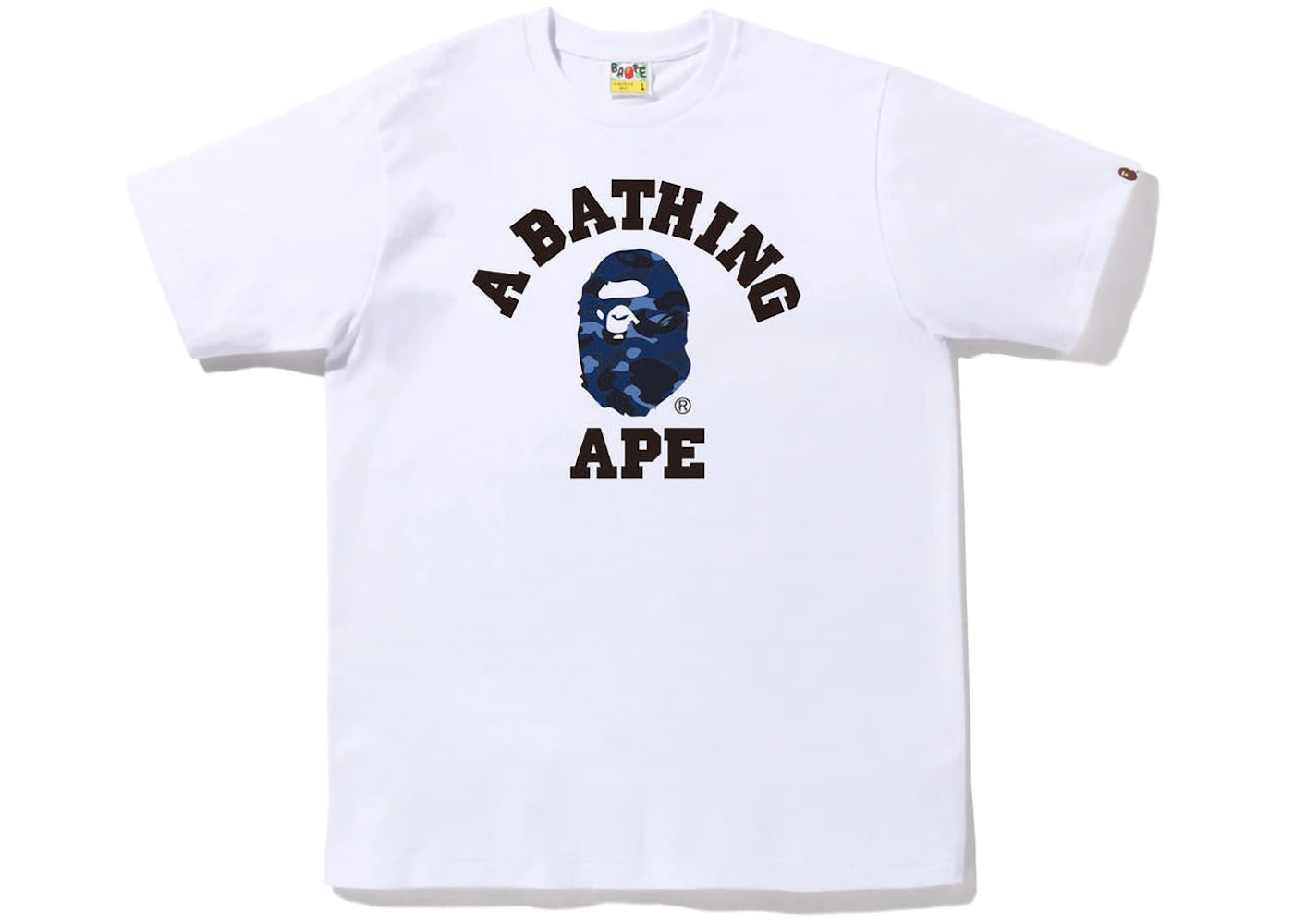 BAPE Color Camo College Tee (FW22) White Blue -1