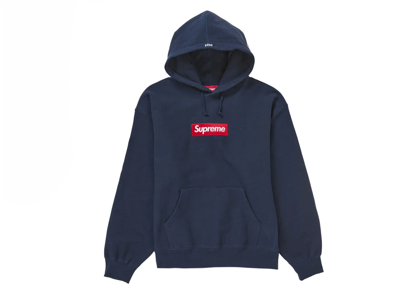 Supreme Box Logo Hooded Sweatshirt (FW24) Navy -1