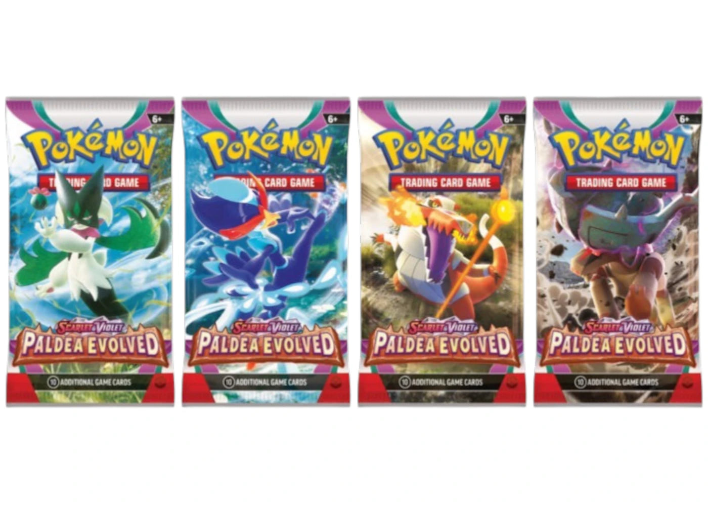 Pokémon Sword & Shield Paldea Evolved Booster Pack 4x Lot (Artwork May Vary) -1