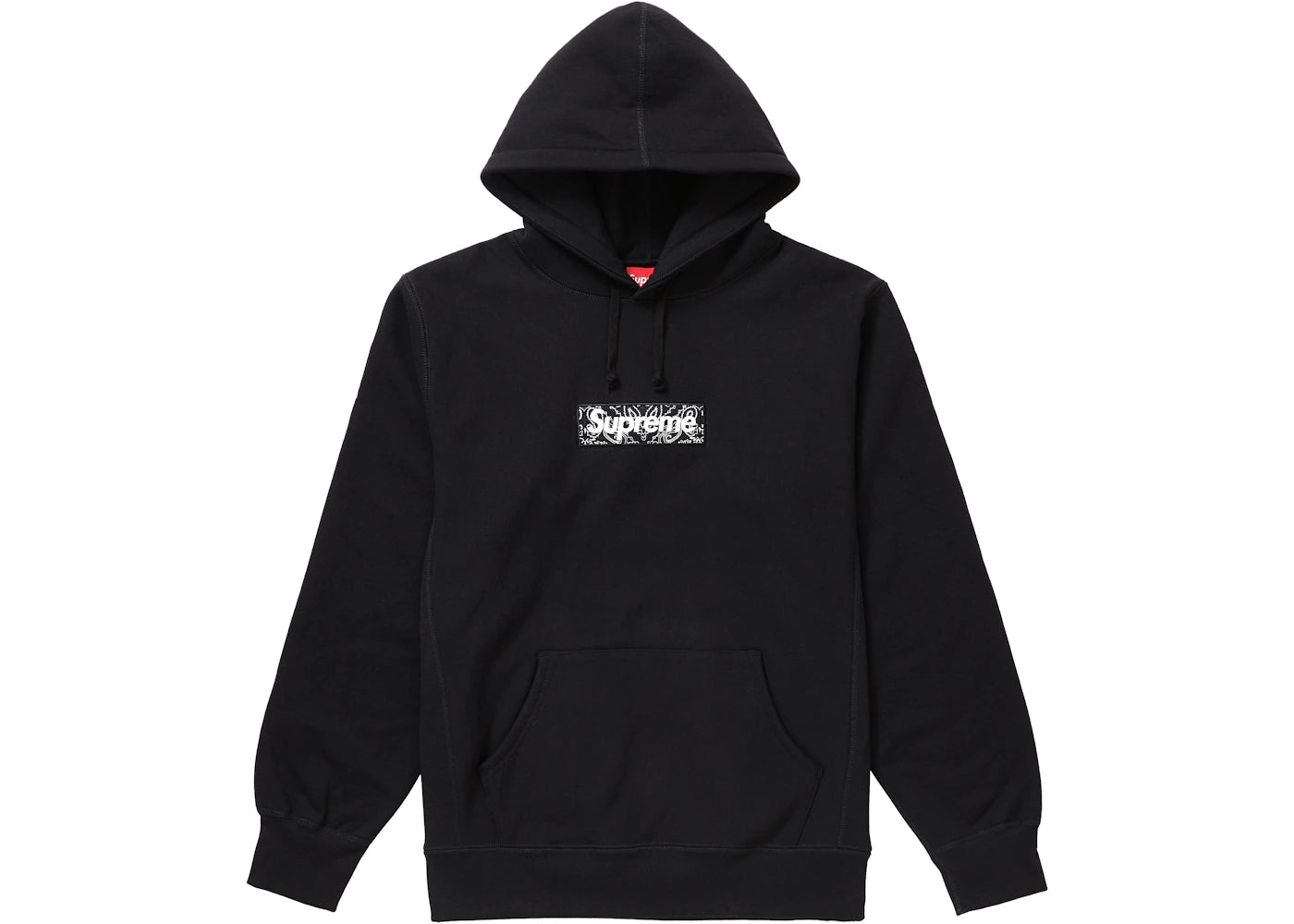 Supreme Bandana Box Logo Hooded Sweatshirt Black -1