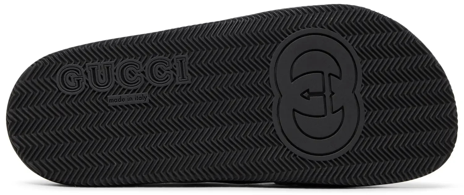 Sole Gucci Web Slide Black Rubber (W)