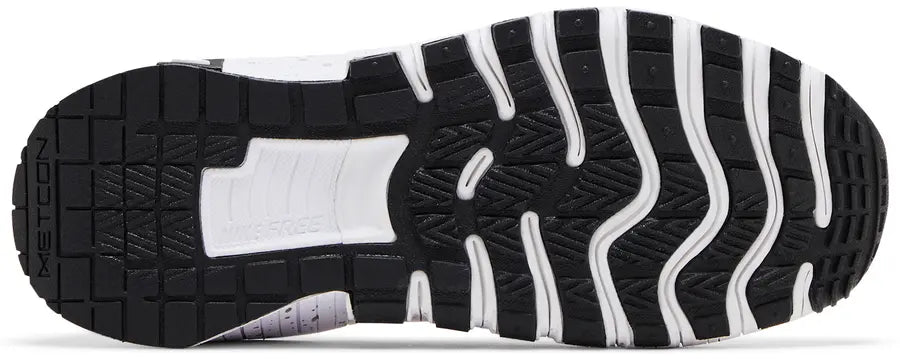Sole Nike Free Metcon 6 White Metallic Silver Light Smoke Grey Black (W)