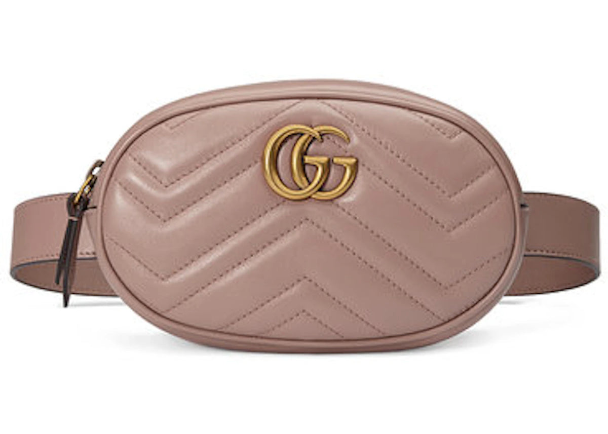 Gucci GG Marmont Belt Bag Matelasse Dusty Pink -1