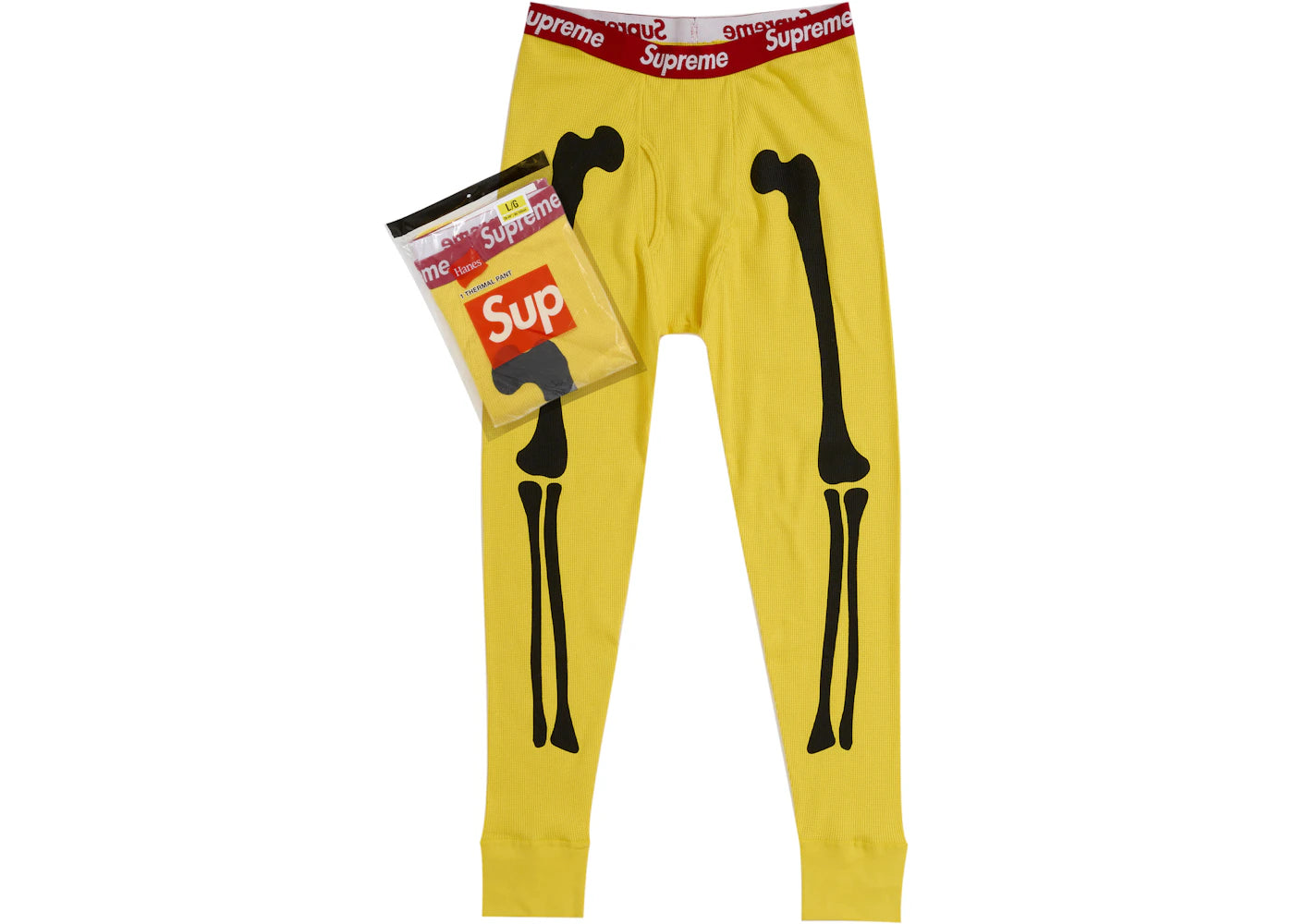 Supreme Hanes Bones Thermal Pant FW25 (1 Pack) Yellow
