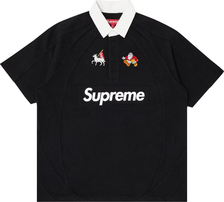ウェア Supreme S/S Rugby Black Supreme S/S Rugby Black
