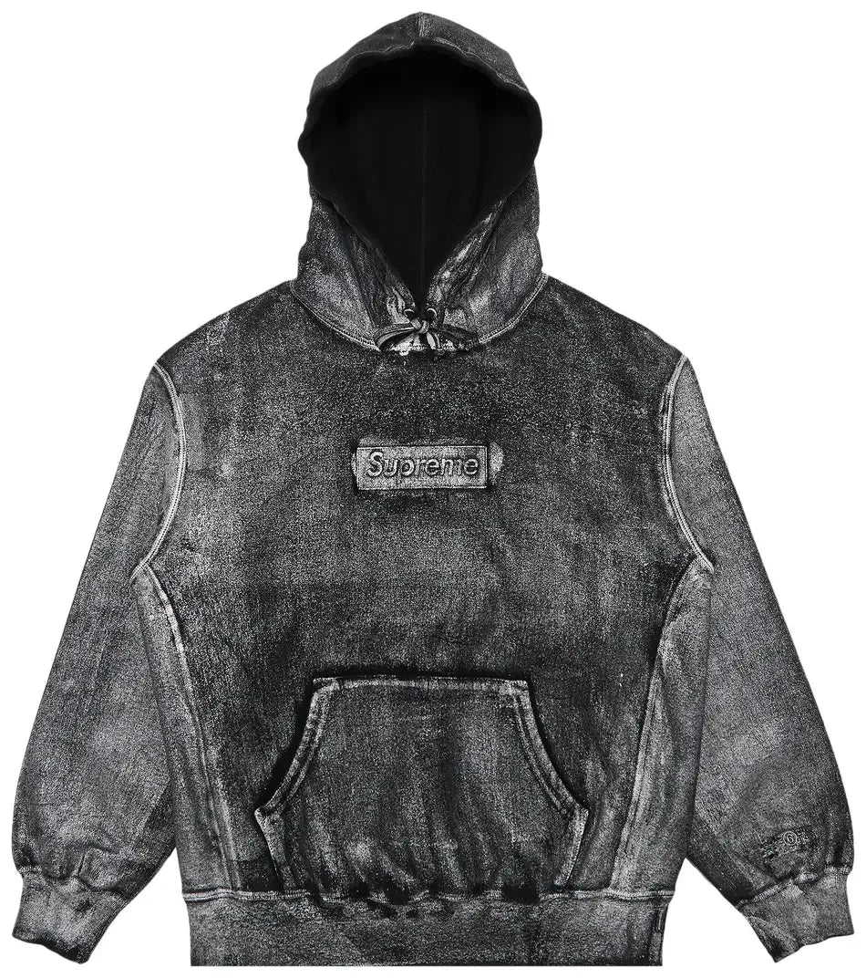 Supreme MM6 Maison Margiela Foil Box Logo Hooded Sweatshirt Black Supreme MM6 Maison Margiela Foil Box Logo Hooded Sweatshirt Black