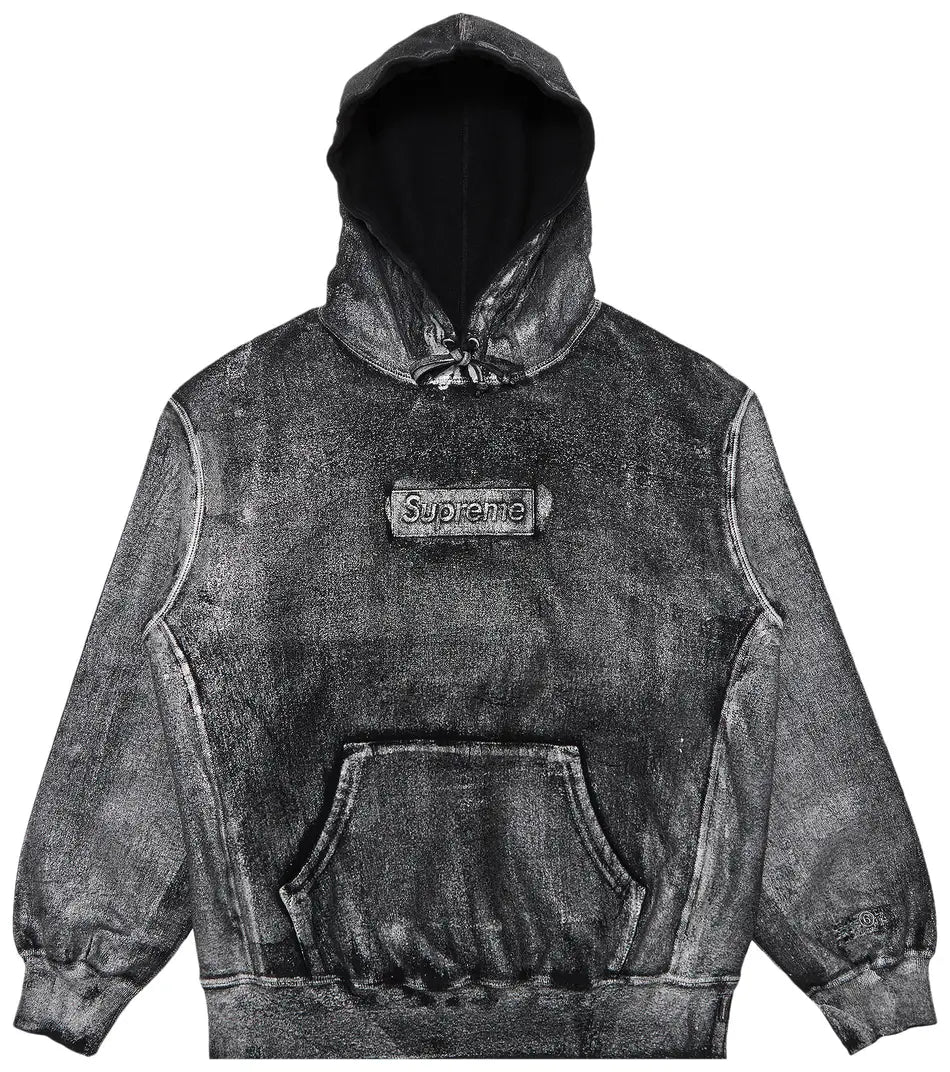Supreme MM6 Maison Margiela Foil Box Logo Hooded Sweatshirt Black