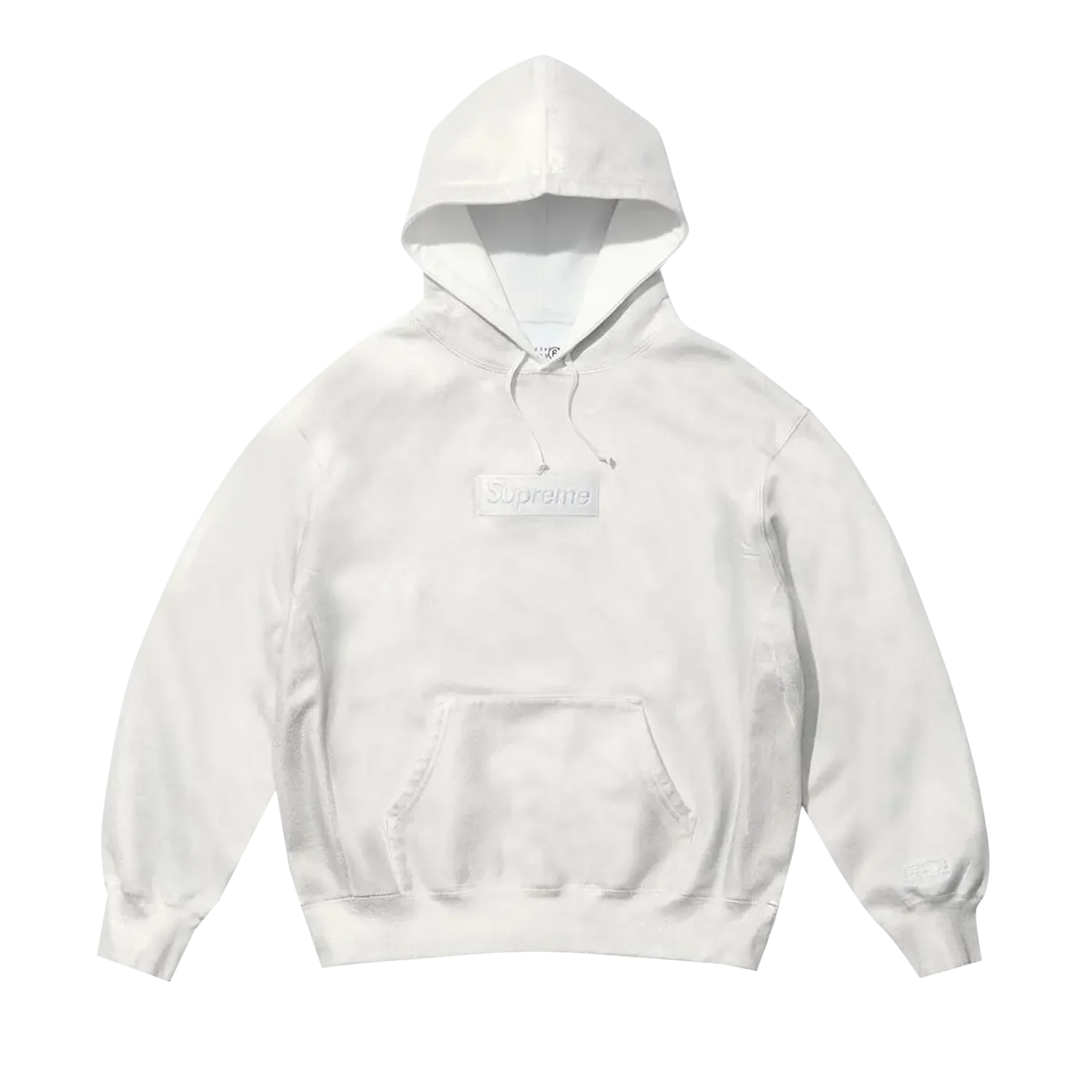 Supreme MM6 Maison Margiela Foil Box Logo Hooded Sweatshirt White