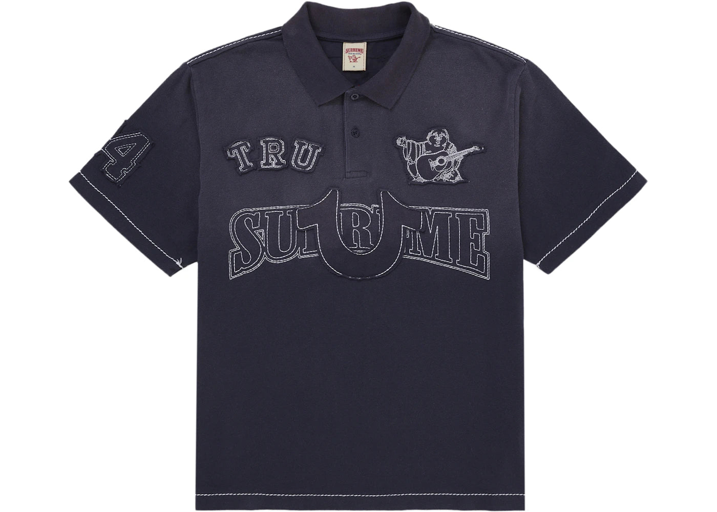 Supreme True Religion Applique Polo Navy