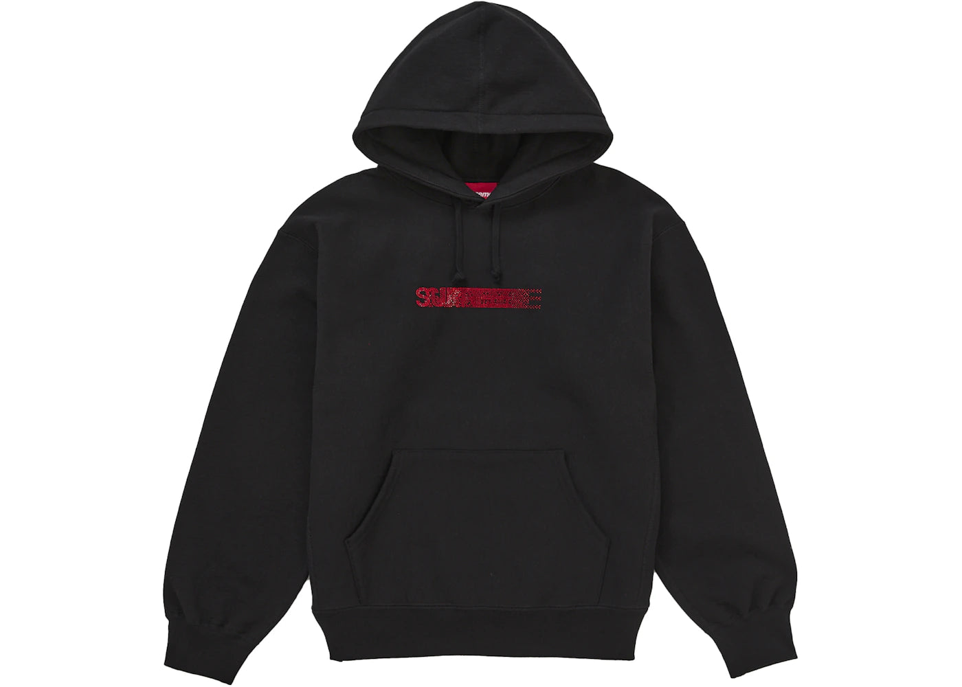 Supreme Swarovski Motion Logo Hooded Sweatshirt Black -1
