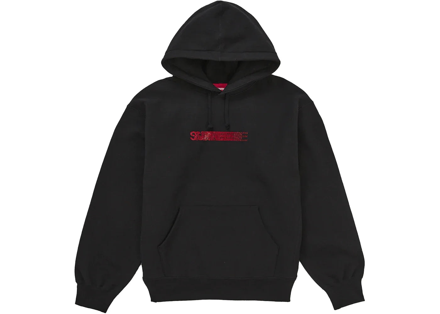 Supreme Swarovski Motion Logo Hooded Sweatshirt Black -1