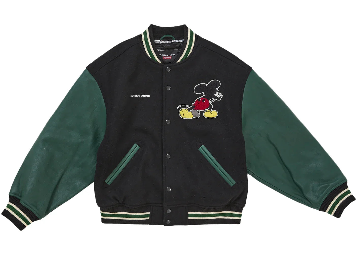 Supreme Number (N)ine Mickey Varsity Jacket Black -1
