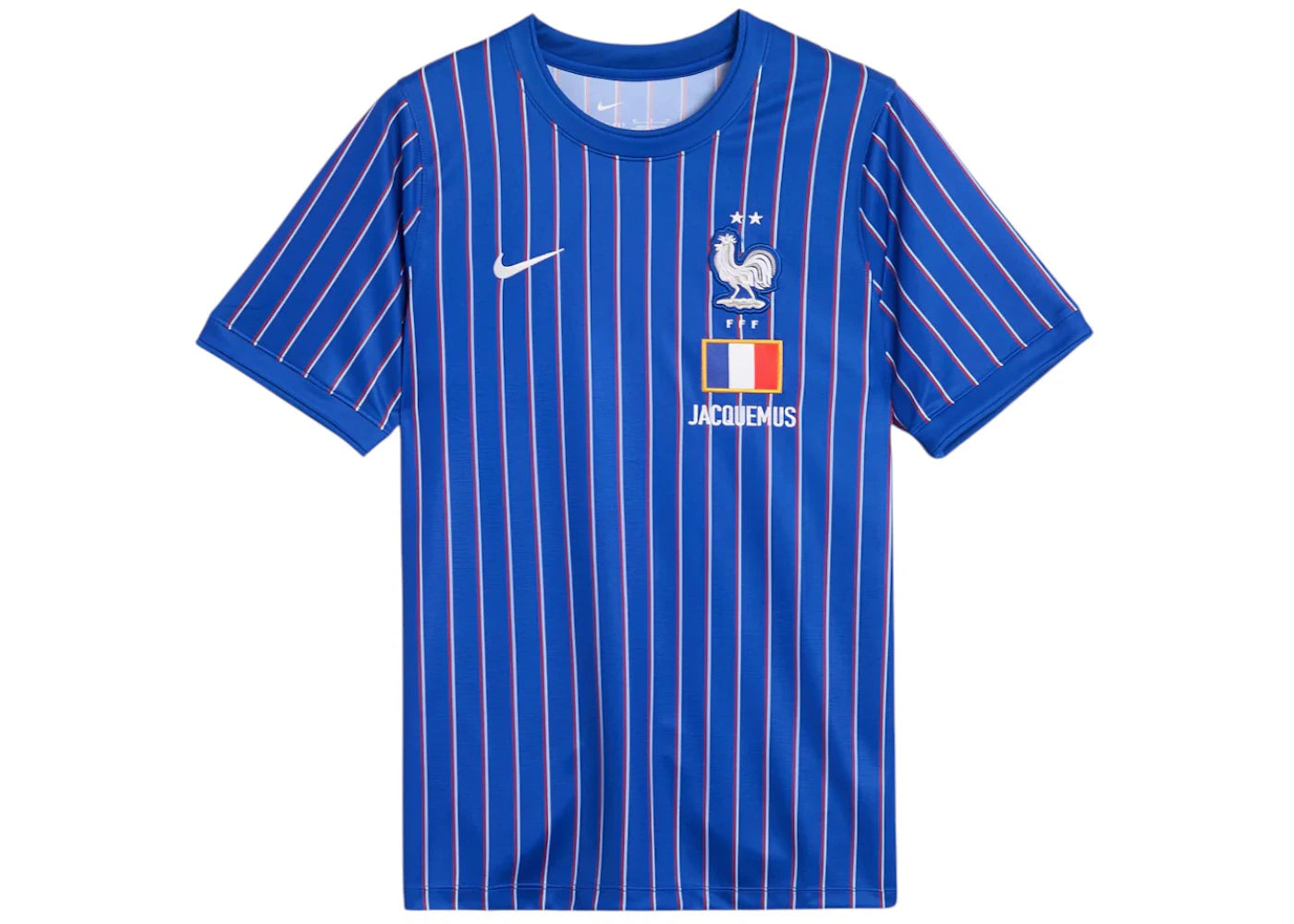 Nike x Jacquemus x France Pre Match Jersey Game Royal University Red White -1