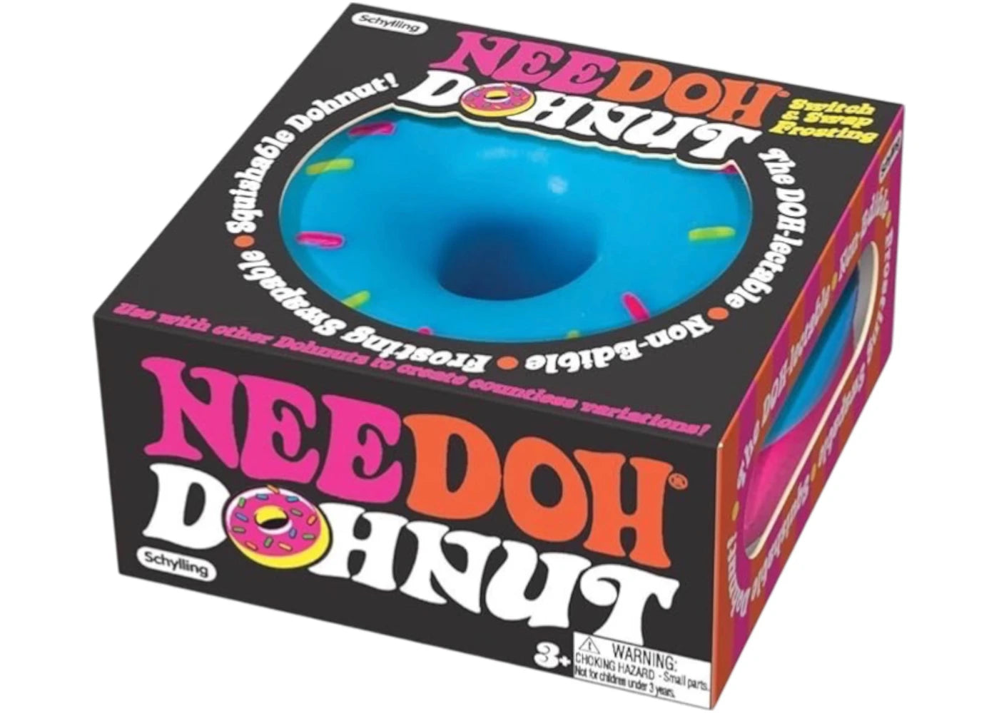 NeeDoh Dohnuts Squishy Fidget Toy Blue -1