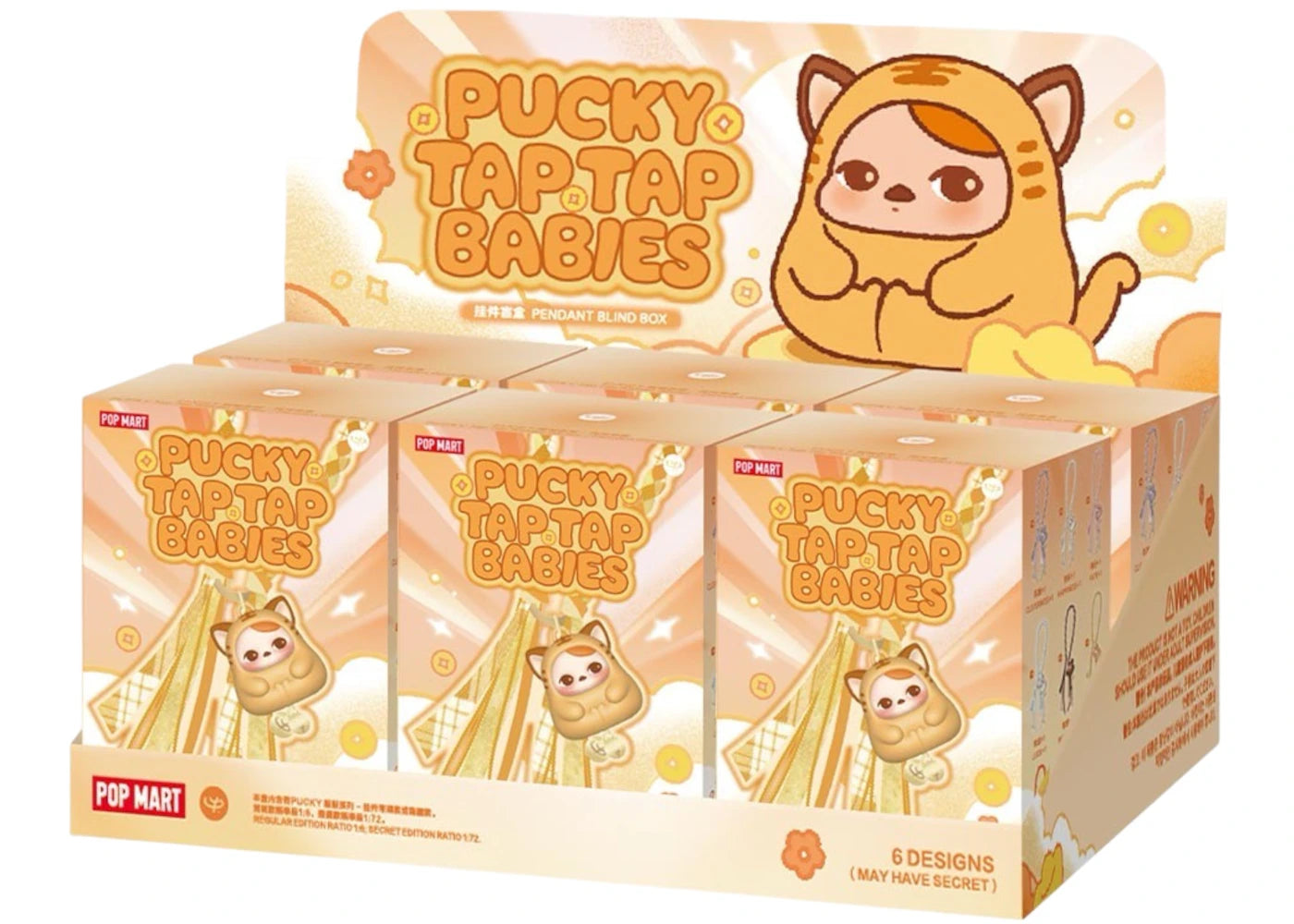 Pop Mart Pucky Tap Tap Babies Series Pendant Sealed Case (6 Blind Box) -1