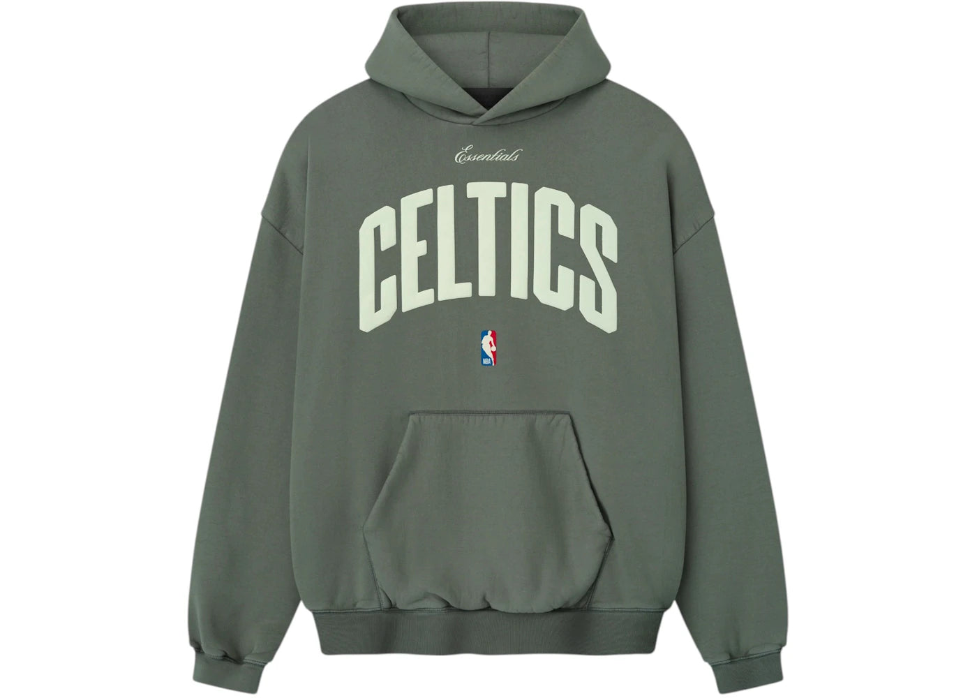 Fear of God Essentials Celtics 90s Hoodie Balsam Green -1